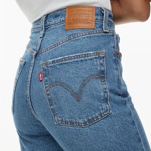 Levi's Premium Ribcage Straight High Rise Blue Jeans W27 L27